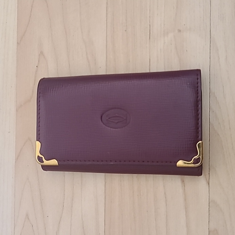 CARTIER PARIS VINTAGE MUST DE CARTIER DARKRED 6 KEY HOLDER